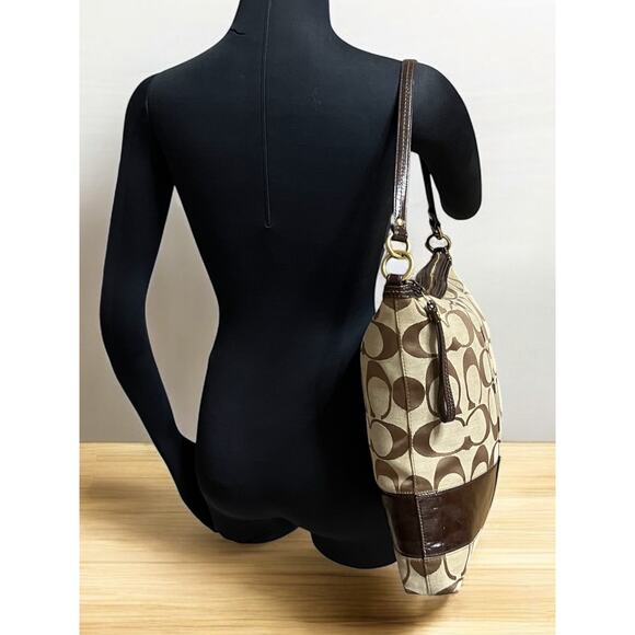 Y2K Coach 12824 Chelsea Signature Stripe Hobo Bag & Signature Long Wallet - Picture 12 of 16